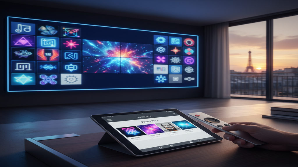 Un utilisateur choisissant un abonnement IPTV pro sur une Smart TV