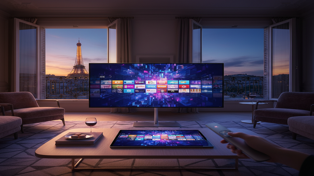 Comparaison des avantages d'un abonnement IPTV par rapport à la télévision classique sur un écran de Smart TV