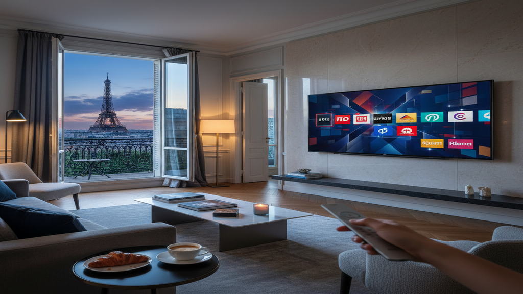 Un utilisateur devenant IPTV abonné sur sa Smart TV avec un guide complet