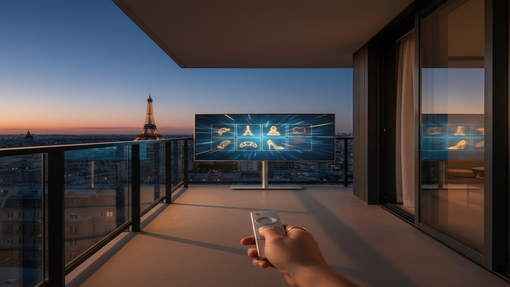 Un écran de Smart TV affichant une interface pour un IPTV abonnement France